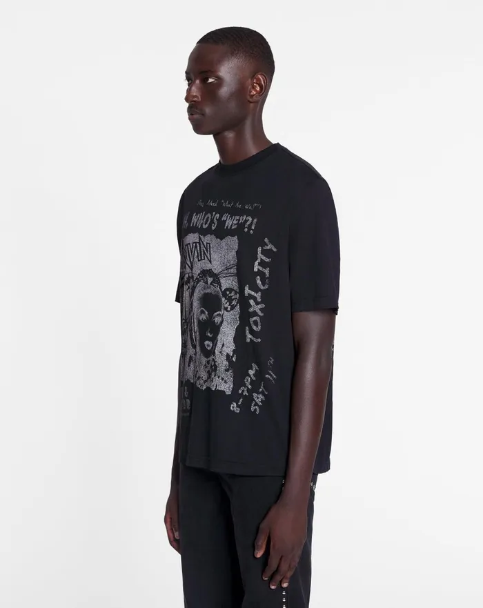 Lanvin X Future Unisex Classic Printed Tshirt Black Men Lanvin Tshirts and Polos Lanvin X Future Unisex Classic Printed Tshirt Black Men Lanvin Tshirts and Polos