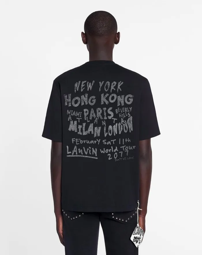 Lanvin X Future Unisex Classic Printed Tshirt Black Men Lanvin Tshirts and Polos Lanvin X Future Unisex Classic Printed Tshirt Black Men Lanvin Tshirts and Polos