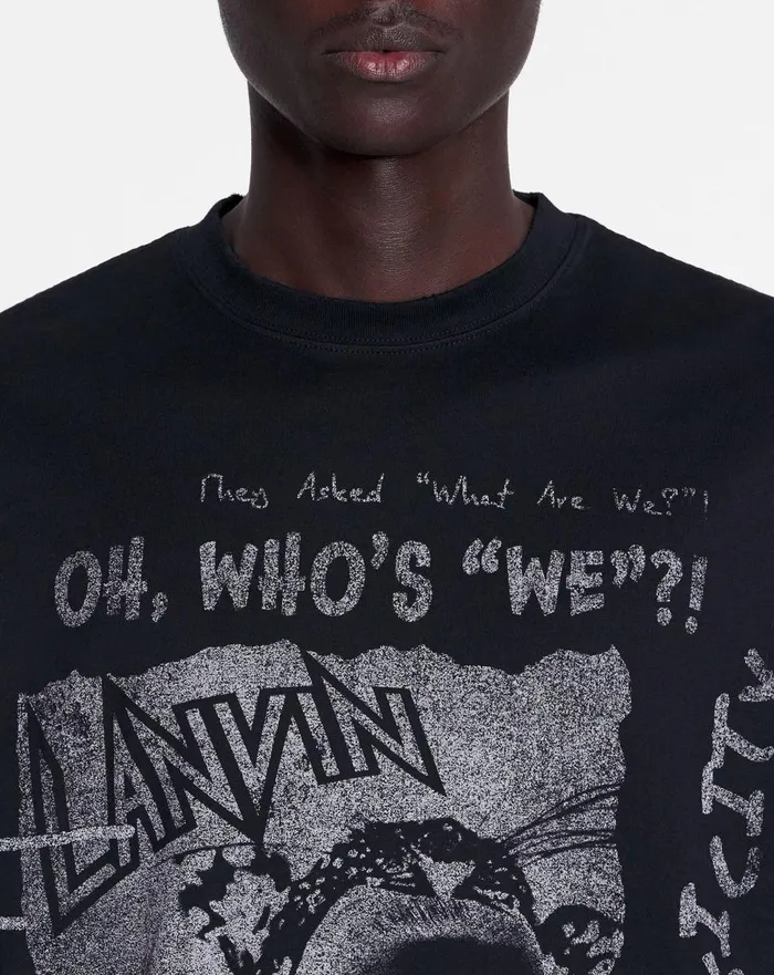 Lanvin X Future Unisex Classic Printed Tshirt Black Men Lanvin Tshirts and Polos Lanvin X Future Unisex Classic Printed Tshirt Black Men Lanvin Tshirts and Polos