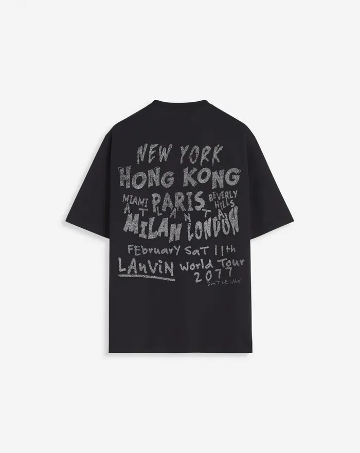 Lanvin X Future Unisex Classic Printed Tshirt Black Men Lanvin Tshirts and Polos Lanvin X Future Unisex Classic Printed Tshirt Black Men Lanvin Tshirts and Polos
