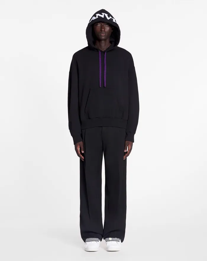 Lanvin X Future Unisex Oversized Curb Laces Black Women Lanvin TShirts and Sweatshirts