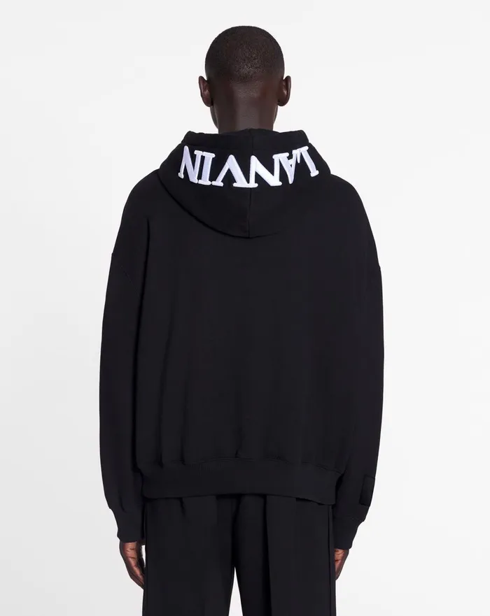 Lanvin X Future Unisex Oversized Curb Laces Black Women Lanvin TShirts and Sweatshirts