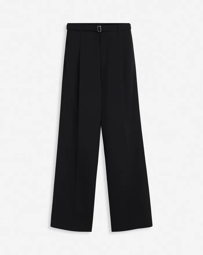 Lanvin X Future Unisex Wideleg Pants Black Men Lanvin Pants and Shorts