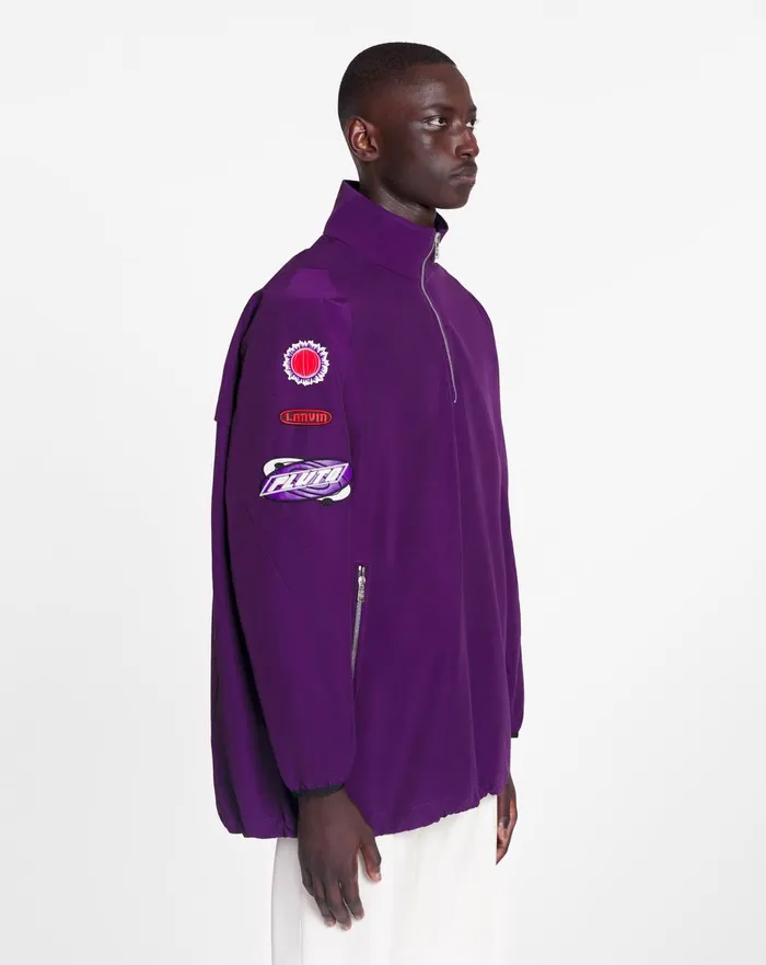 Lanvin X Future Windbreaker With Zipper And Emblems Purple Reign Men Lanvin Coats and Jackets