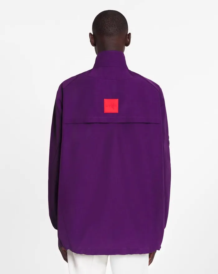 Lanvin X Future Windbreaker With Zipper And Emblems Purple Reign Men Lanvin Coats and Jackets