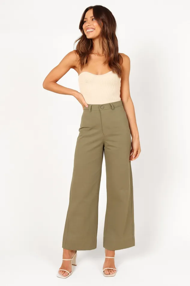 Lawrence Pant 8211 Olive Green Olive Green Women Pants petalandpup