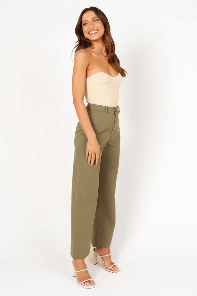 Lawrence Pant 8211 Olive Green Olive Green Women Pants petalandpup