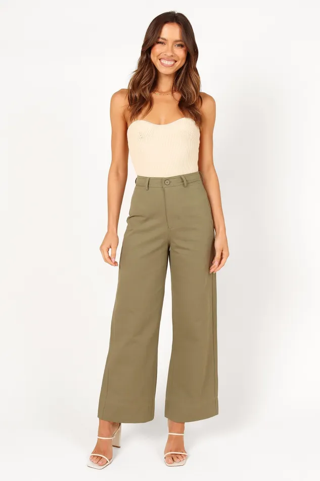 Lawrence Pant 8211 Olive Green Olive Green Women Pants petalandpup