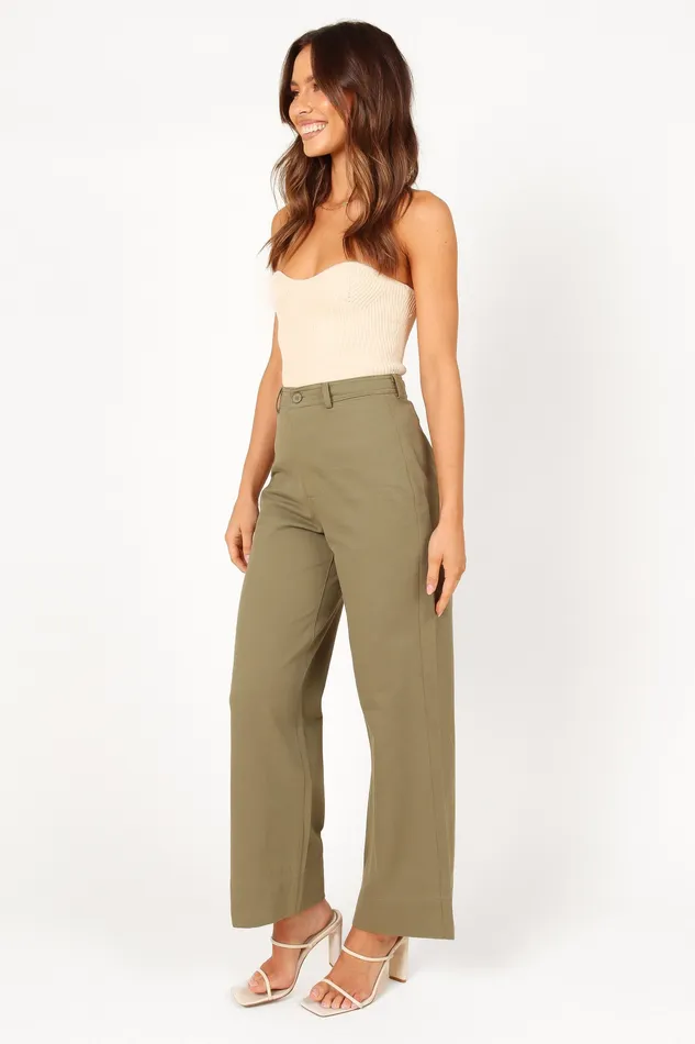 Lawrence Pant 8211 Olive Green Olive Green Women Pants petalandpup
