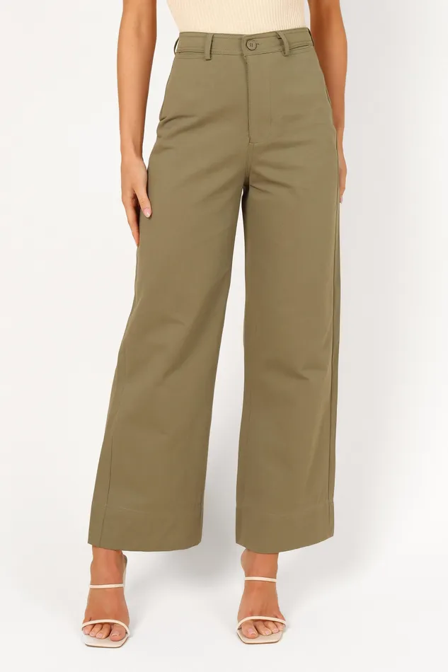 Lawrence Pant 8211 Olive Green Olive Green Women Pants petalandpup