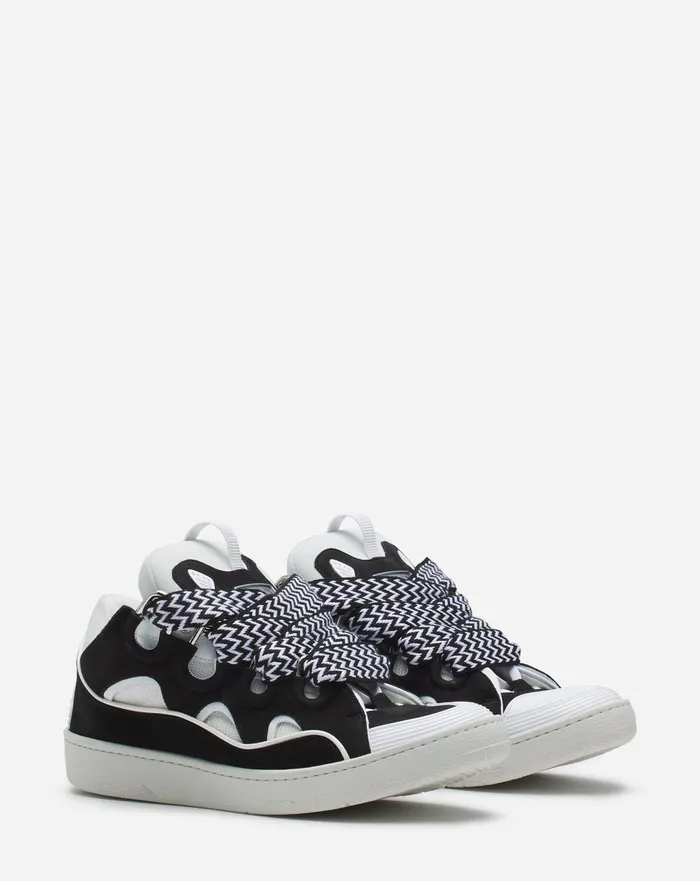 Leather Curb Sneakers Blackwhite Men Lanvin Sneakers Leather Curb Sneakers Blackwhite Men Lanvin Sneakers