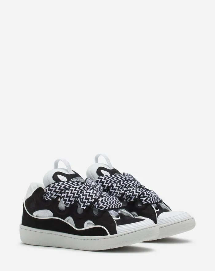 Leather Curb Sneakers Blackwhite Women Lanvin Curb Leather Curb Sneakers Blackwhite Women Lanvin Curb