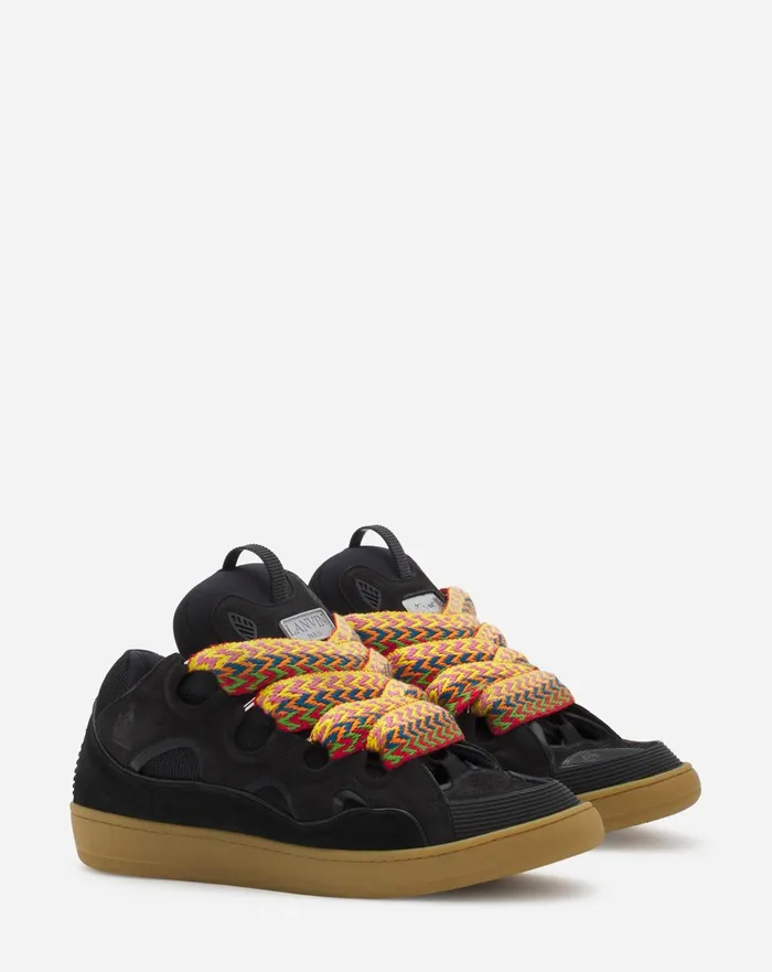 Leather Curb Sneakers Black Women Lanvin Curb Leather Curb Sneakers Black Women Lanvin Curb