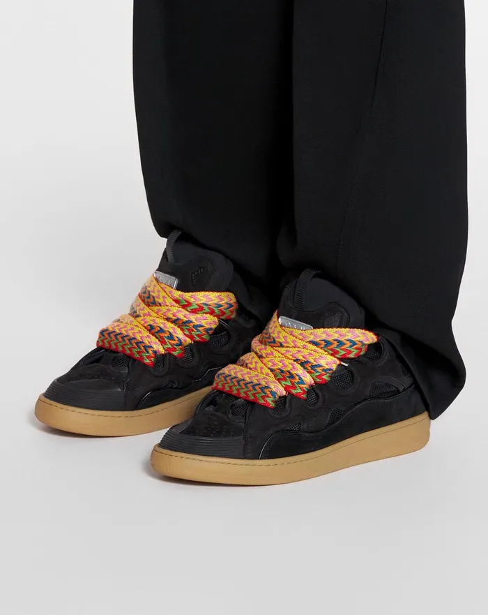 Leather Curb Sneakers Black Women Lanvin Curb Leather Curb Sneakers Black Women Lanvin Curb