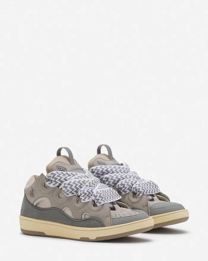 Leather Curb Sneakers Grey 2 Women Lanvin Curb Leather Curb Sneakers Grey 2 Women Lanvin Curb