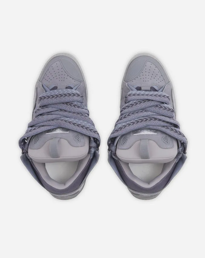Leather Curb Sneakers Light Grey Men Lanvin Sneakers
