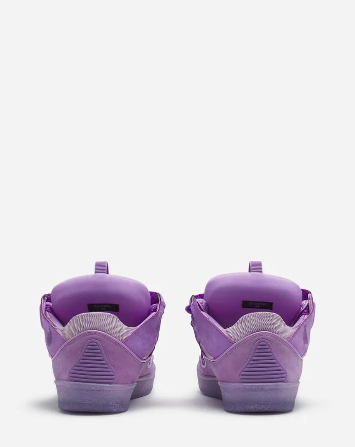 Leather Curb Sneakers Lilac Men Lanvin Curb Leather Curb Sneakers Lilac Men Lanvin Curb