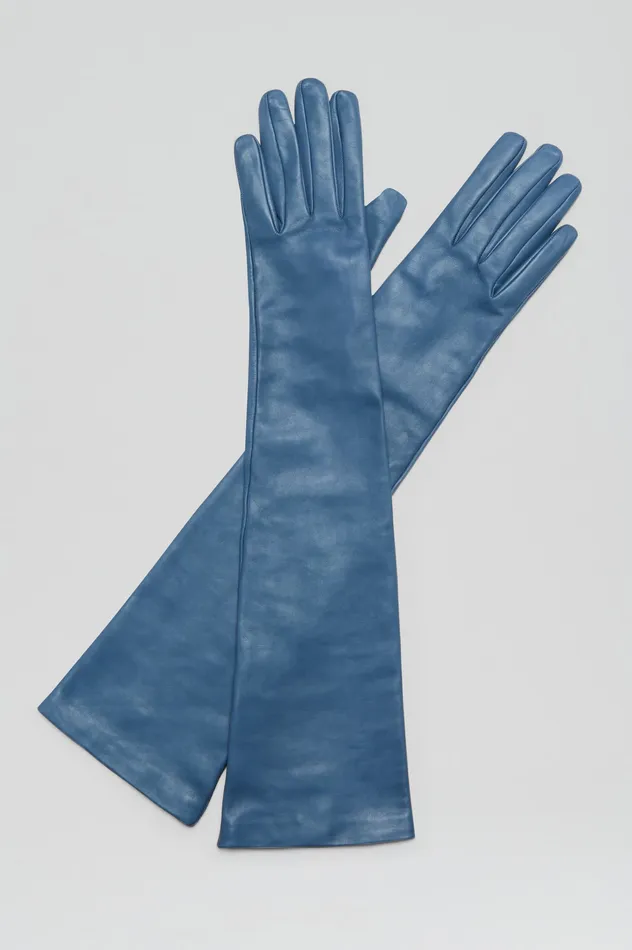 Leather Women Scanlan Theodore LEATHER GLOVES DENIM Leather Women Scanlan Theodore LEATHER GLOVES DENIM