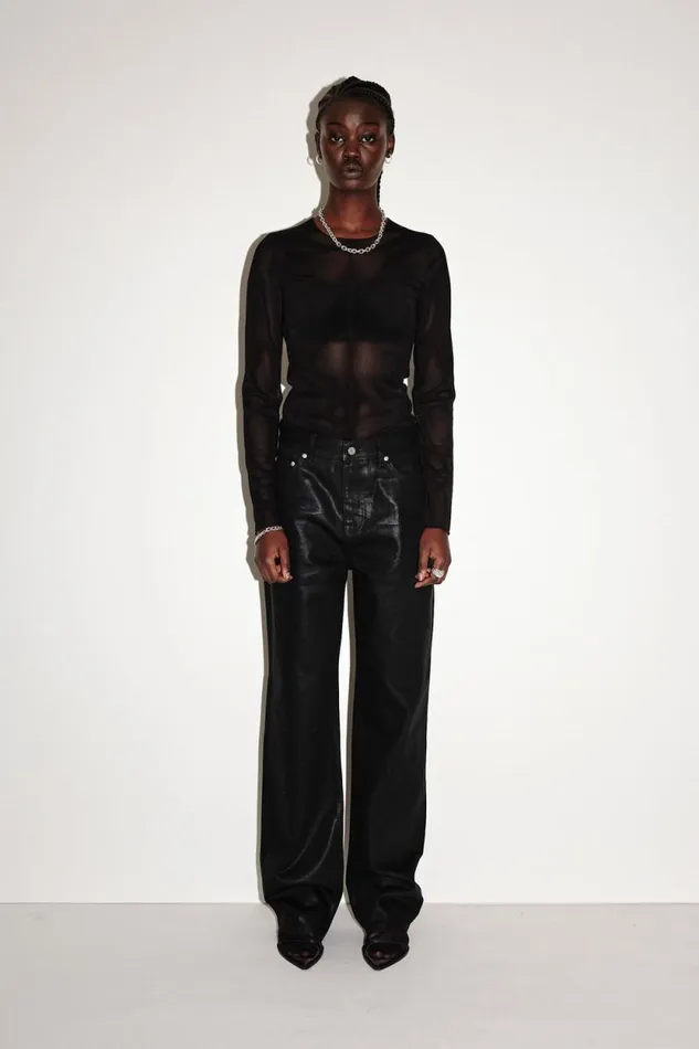 Lena Coated Denim 8211 Black Women Won Hundred Jeans