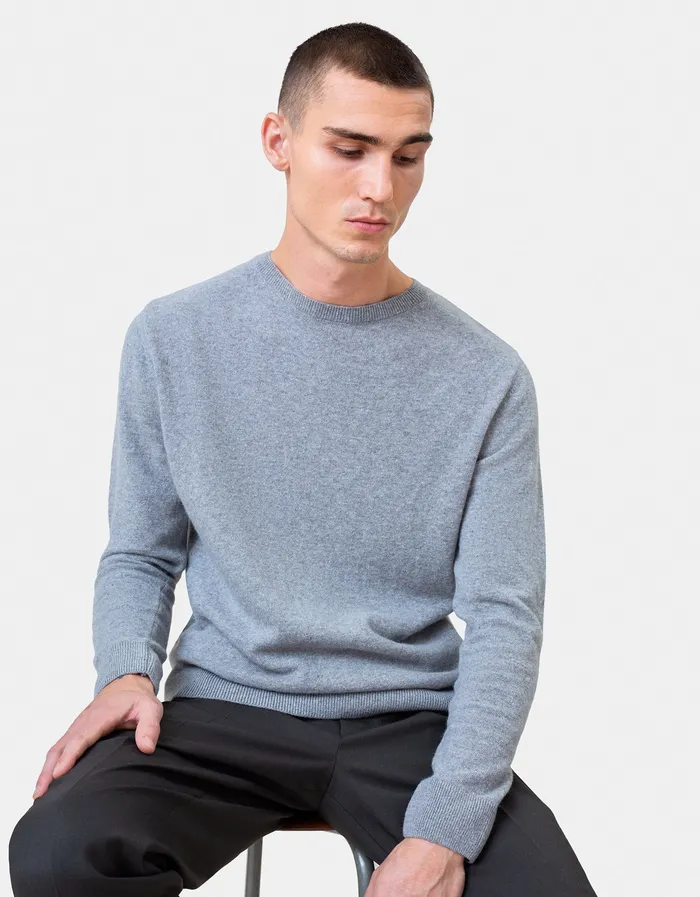 Light Merino Wool Crew 8211 Honey Beige Knit Sweaters Colorfulstandard Men