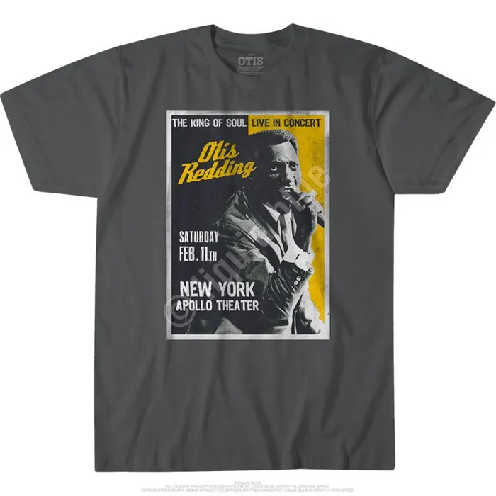 Liquid Blue Athletic TShirt Men Apollo Theatre Grey Athletic TShirt