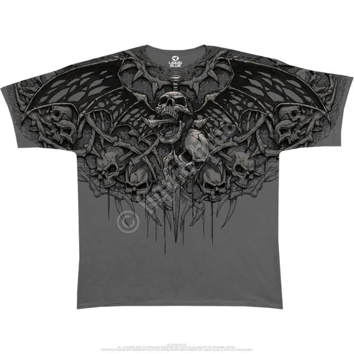 Liquid Blue Athletic TShirt Men Crypt Caller Grey Athletic TShirt