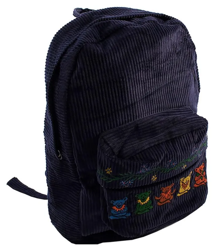 Liquid Blue Bags Accessories GD Zen Bear Corduroy Backpack