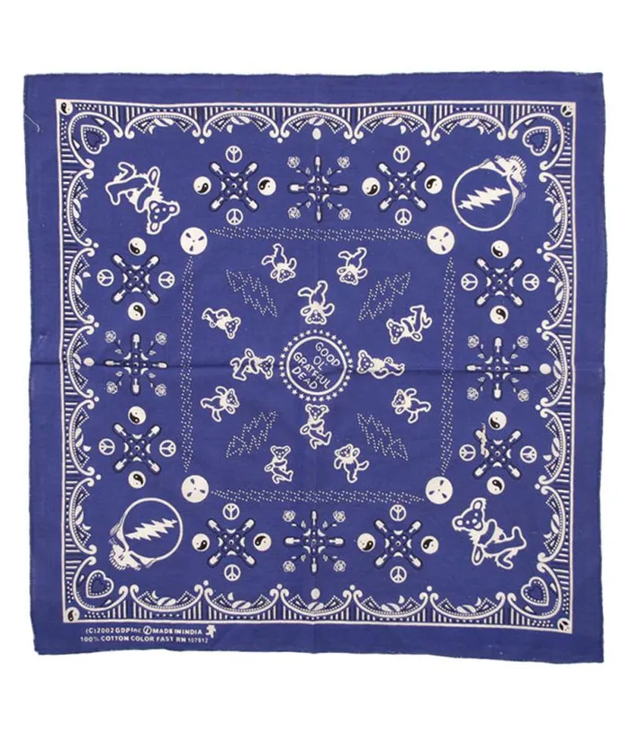 Liquid Blue Bandanas Accessories Good Ol GD Navy Bandana