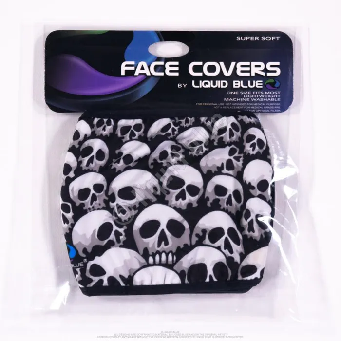 Liquid Blue Face Coverings Accessories Son Of Skulls Face Covering