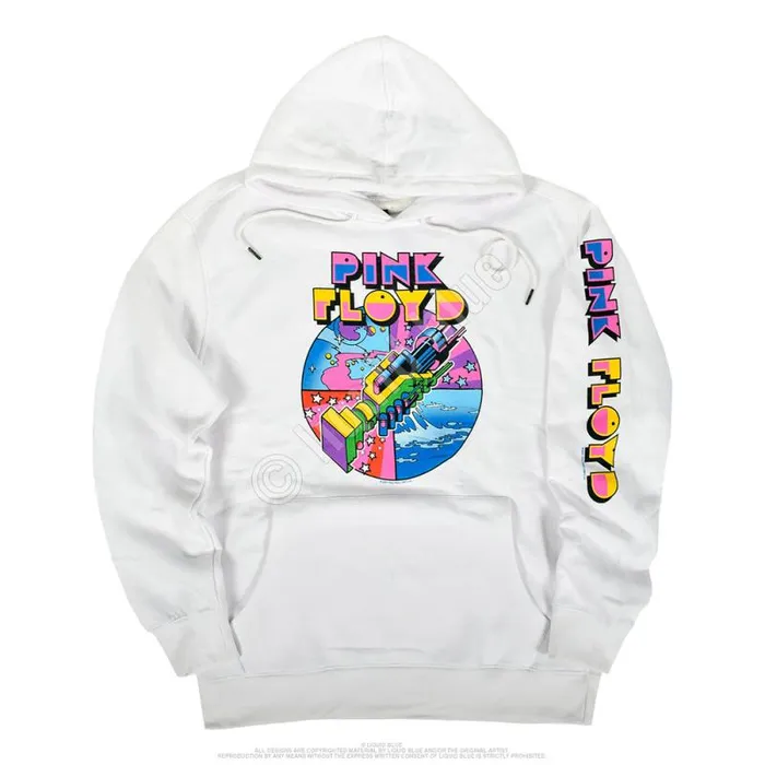 Liquid Blue Hoodie Men WYWH Mod White Sleeve Printed Hoodie