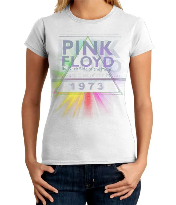 Liquid Blue Juniors Long Length Women Dark Side Mist White Juniors Long Length TShirt