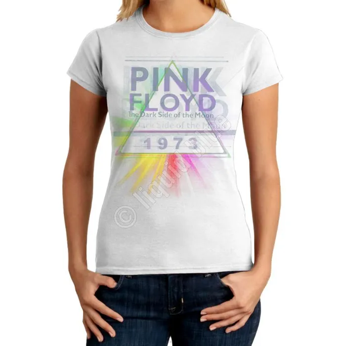 Liquid Blue Juniors Long Length Women Dark Side Mist White Juniors Long Length TShirt