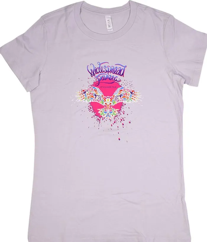 Liquid Blue Juniors Long Length Women Widespread Panic 2016 Summer Tour Light Grey Juniors Long Length TShirt