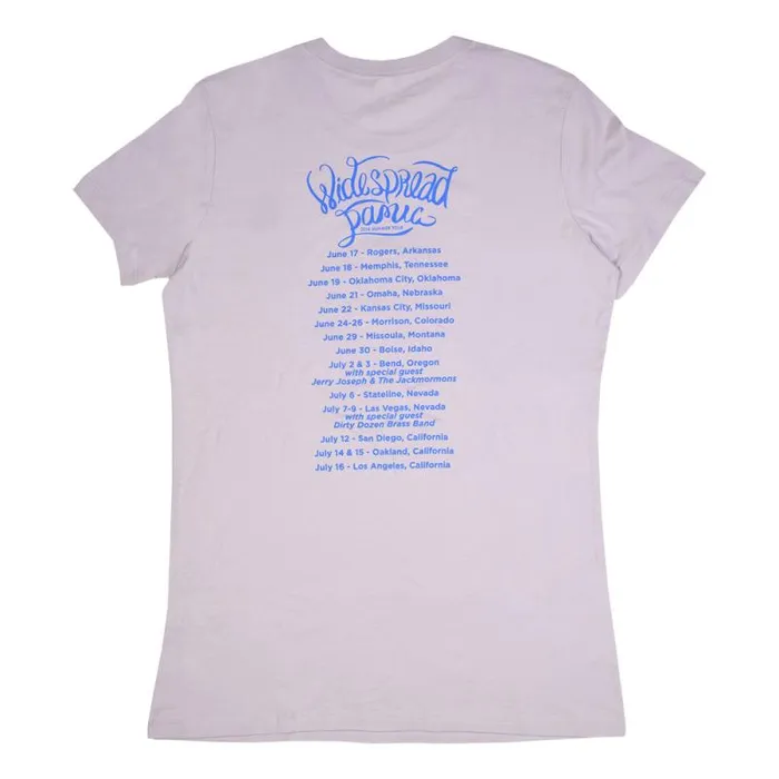 Liquid Blue Juniors Long Length Women Widespread Panic 2016 Summer Tour Light Grey Juniors Long Length TShirt