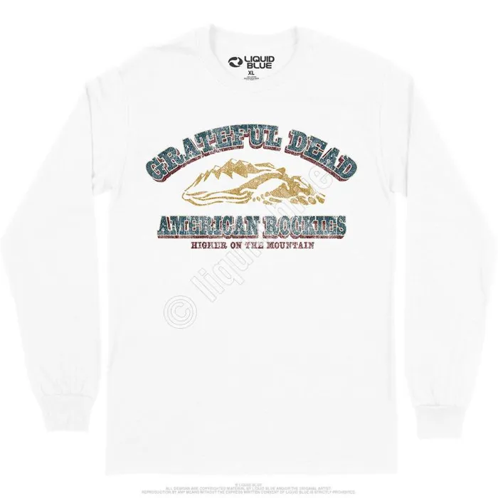 Liquid Blue Long Sleeve Men American Rockies Long Sleeve TShirt