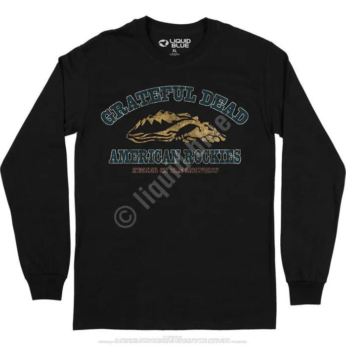 Liquid Blue Long Sleeve Men American Rockies Long Sleeve TShirt