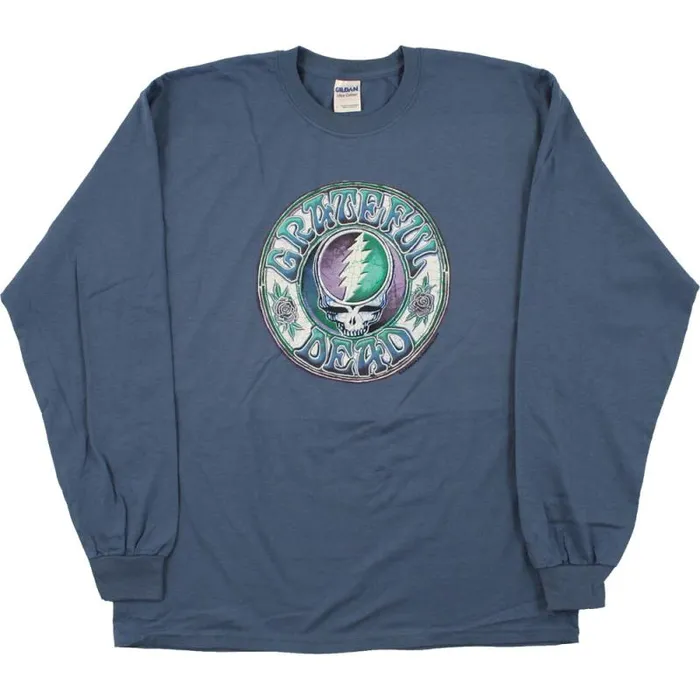 Liquid Blue Long Sleeve Men Batik SYF Blue Long Sleeve TShirt