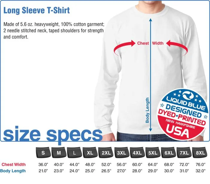 Liquid Blue Long Sleeve Men Buffalo 89 Long Sleeve TShirt