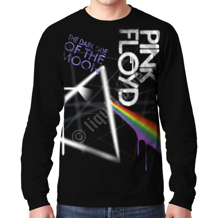 Liquid Blue Long Sleeve Men Dark Side Graffiti Black Long Sleeve TShirt