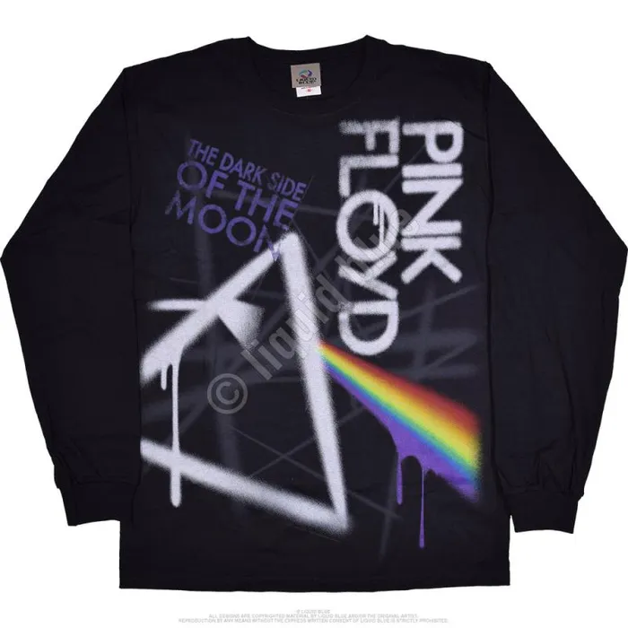 Liquid Blue Long Sleeve Men Dark Side Graffiti Black Long Sleeve TShirt