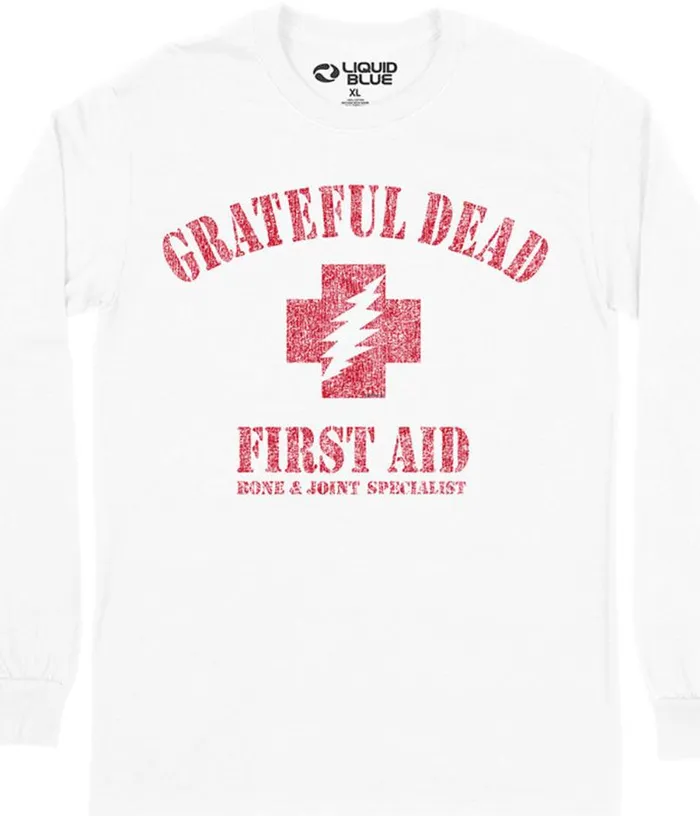 Liquid Blue Long Sleeve Men First Aid Long Sleeve TShirt