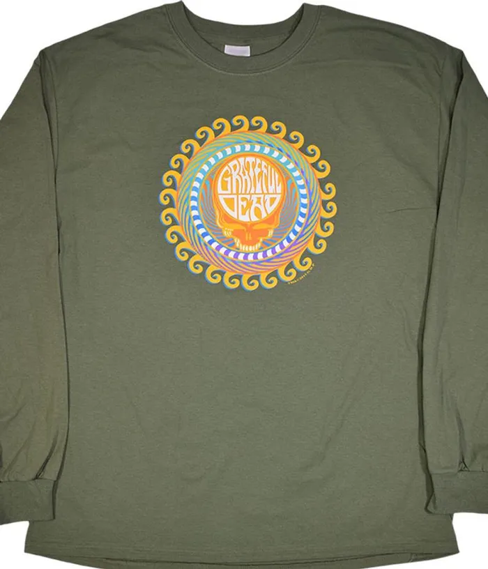 Liquid Blue Long Sleeve Men GD Orange Sunshine Green Long Sleeve TShirt