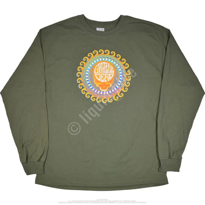 Liquid Blue Long Sleeve Men GD Orange Sunshine Green Long Sleeve TShirt