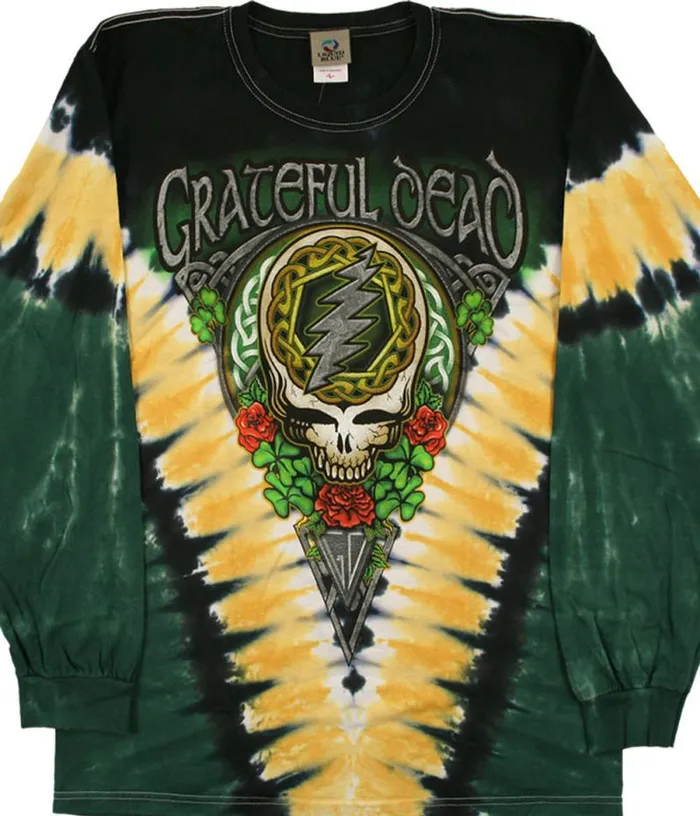 Liquid Blue Long Sleeve Men GD Shamrock V TieDye Long Sleeve TShirt