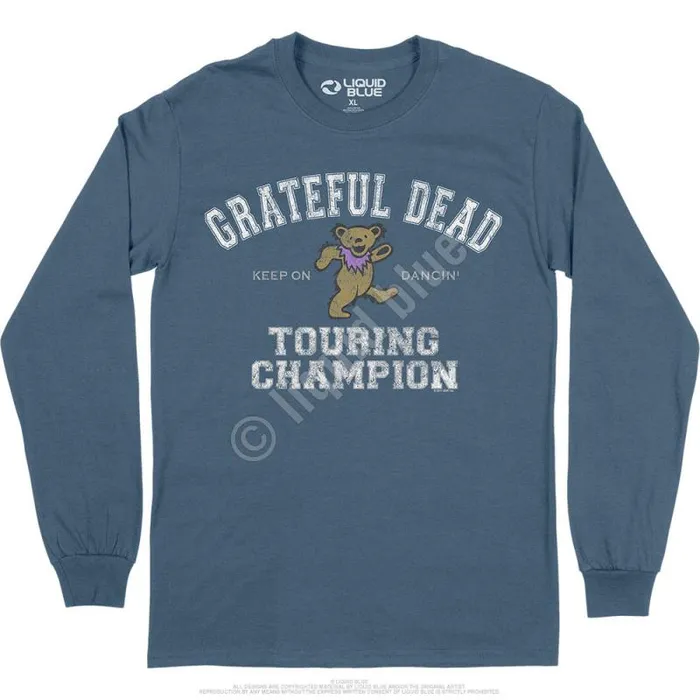 Liquid Blue Long Sleeve Men Touring Champion Long Sleeve TShirt