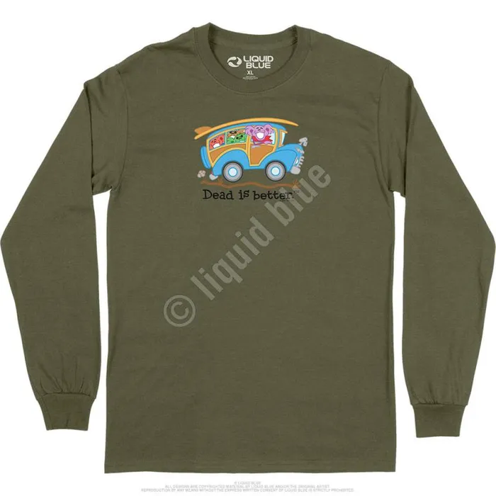 Liquid Blue Long Sleeve Men Wagon Dead Is Better Long Sleeve TShirt