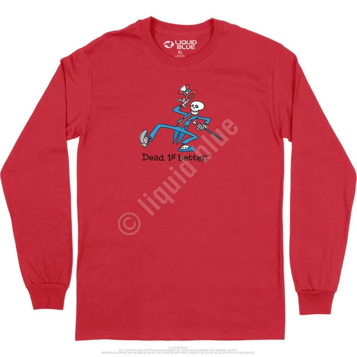 Liquid Blue Long Sleeve Men Yankee Dead Is Better Long Sleeve TShirt