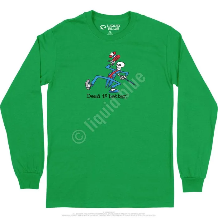 Liquid Blue Long Sleeve Men Yankee Dead Is Better Long Sleeve TShirt
