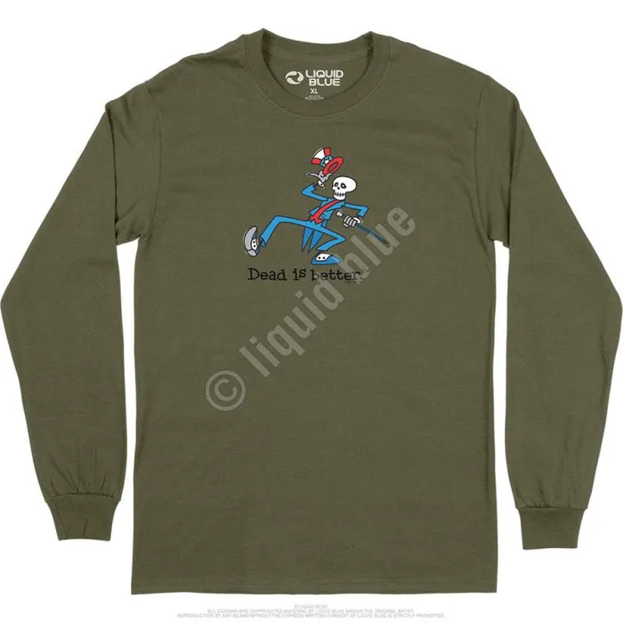 Liquid Blue Long Sleeve Men Yankee Dead Is Better Long Sleeve TShirt