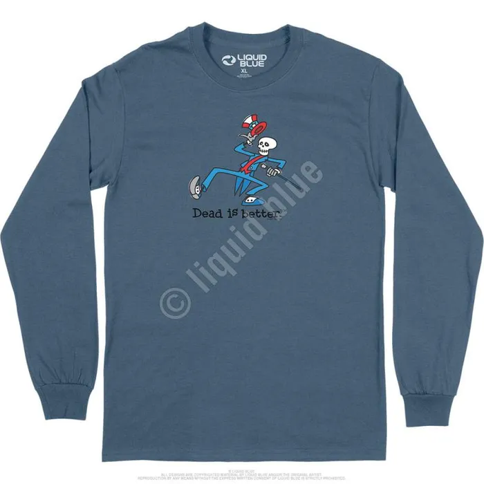 Liquid Blue Long Sleeve Men Yankee Dead Is Better Long Sleeve TShirt